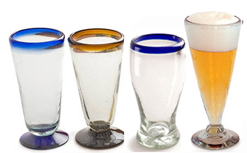 Mexican handmade beer glasses